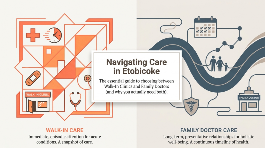 Walk-In Clinic vs Family Doctor: Which Do Etobicoke Residents Need?