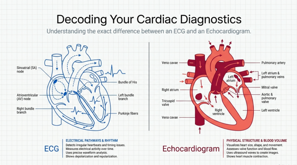 Echocardiogram vs ECG: What’s the Difference?